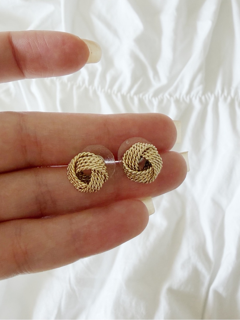 J.CREW Twisted Knot Gold Earrings